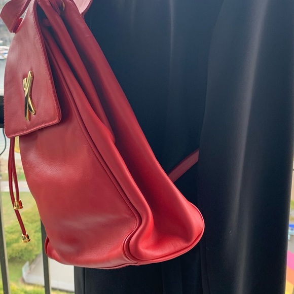 Paloma Picasso Red Leather Bag - Picture 12 of 13